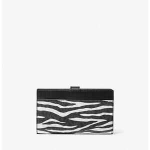 Michael Kors Greenwich Medium Zebra Signature Logo Wallet